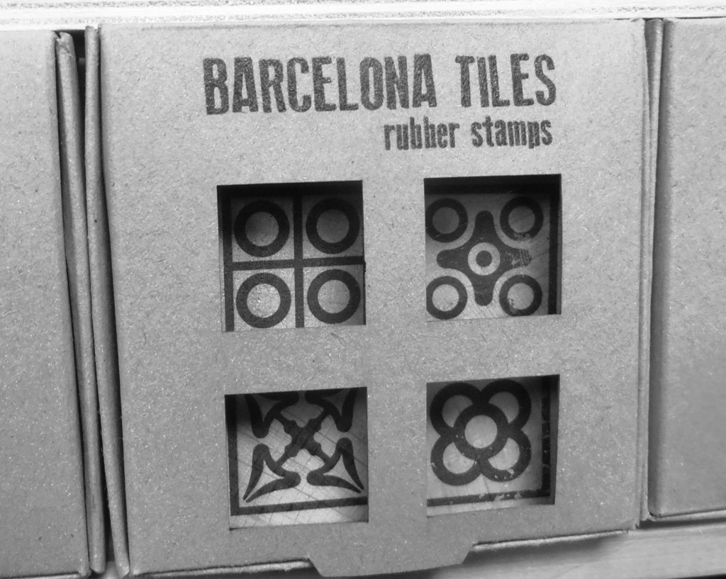 Barcelona tiles rubber stamps